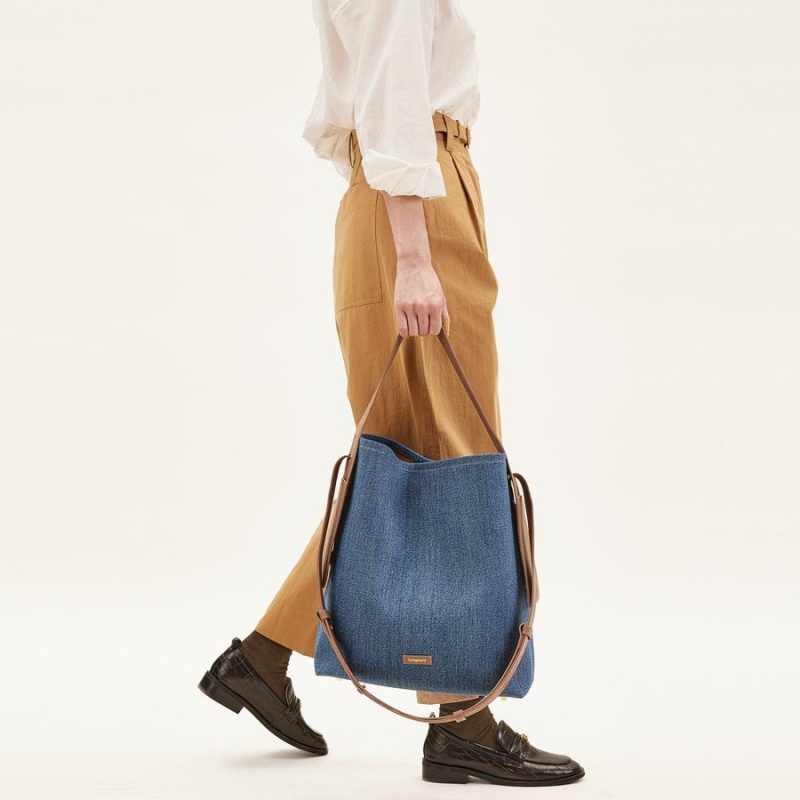 Women's Songmont Drippy Large Tote Bags Blue | CLW2980YK